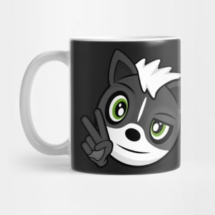 Relaxed Peace Sign Skunk Melville Mug